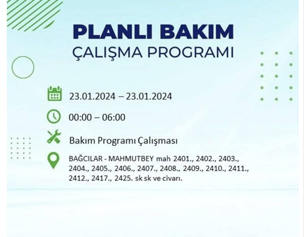 İstanbul karanlığa gömülecek! 22 ilçede saatlerce elektrik gelmeyecek! Hangi ilçelerde elektrik kesintisi var? 11